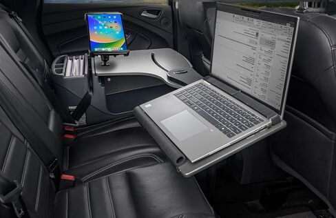 AutoExec Reach Desk Backseat Left Grey with 400 watt Power Inverter, Tablet Mount and Phone Vent Clip in Kuwait