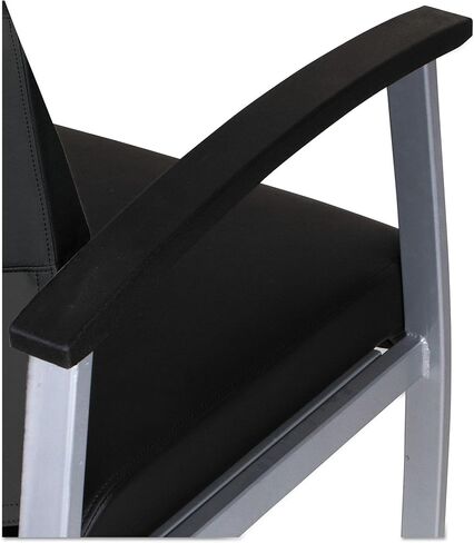 Alera Alera metaLounge Series High-Back Guest Chair, 24.6" x 26.96" x 42.91", Black Seat, Black Back, Silver Base in Saudi Arabia