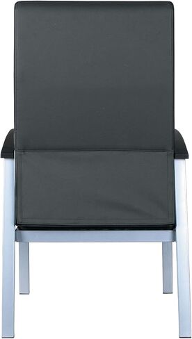Alera Alera metaLounge Series High-Back Guest Chair, 24.6" x 26.96" x 42.91", Black Seat, Black Back, Silver Base in Saudi Arabia