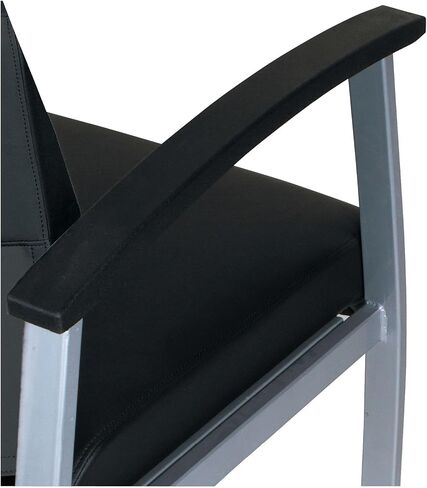 Alera Alera metaLounge Series High-Back Guest Chair, 24.6" x 26.96" x 42.91", Black Seat, Black Back, Silver Base in Saudi Arabia