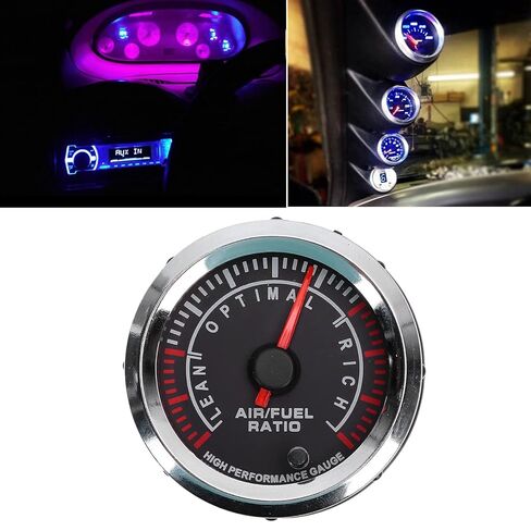 مقياس الوقود، مجموعة مستشعر O2 واسعة النطاق، شاشة LED رقمية بلاستيكية، مقياس نسبة الهواء إلى الوقود، ضبط نسبة الهواء إلى الوقود مع دليل المستخدم لسيارة المهندس in Kuwait