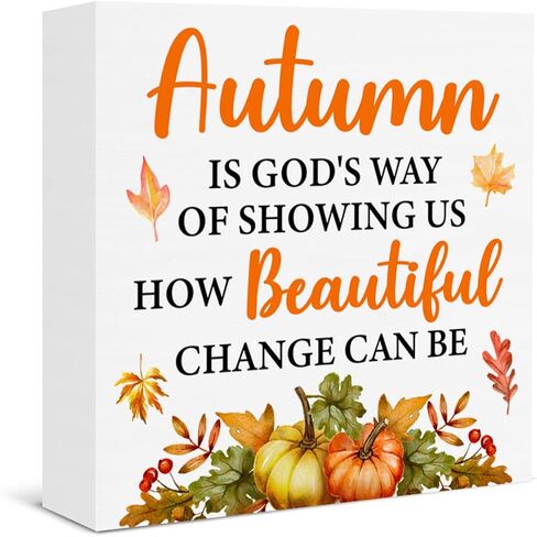 Fall Autumn Sign Decor Autumn Gnome Love Fall Y'All Wooden Box Sign Thanksgiving Home Kitchen Decor in Saudi Arabia