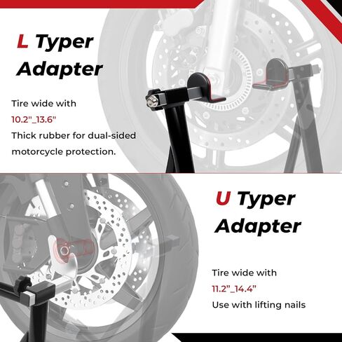 Motorcycle Rear Wheel Stand,882lbs/400kg Load Capacity Lift with U + L Fork Swingarm Spool, Heavy Duty Rear Wheel Stand Motorcycle Lift Jack Stand, fit for Suzuki Yamaha Honda Kawasaki, Black in Kuwait