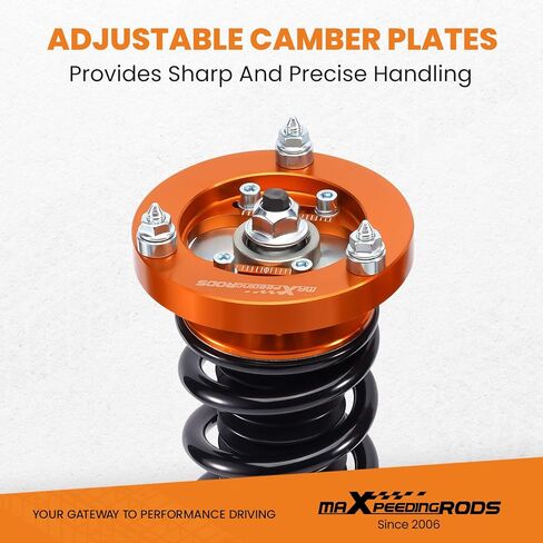 maxpeedingrods Coilovers لسيارات BMW 3 Series E90 2004-2011، لسيارات BMW E91 2004-2012، لـ E92 2005-2013، لـ E93 2006-2013، مجموعة تعليق كويلوفيرز قابلة للتعديل لامتصاص الصدمات، مجموعات خفض ذهبية in Kuwait