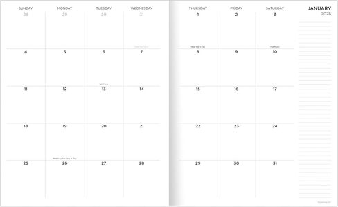 TF Publishing 2026 Color Swatch Large Monthly Planner - 2 Page Spreads with Extra Large Calendar Grids and Planning Prompts - 2026 Calendar Monthly Planner for School and Work - 9in x 11in in Saudi Arabia