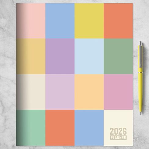 TF Publishing 2026 Color Swatch Large Monthly Planner - 2 Page Spreads with Extra Large Calendar Grids and Planning Prompts - 2026 Calendar Monthly Planner for School and Work - 9in x 11in in Saudi Arabia