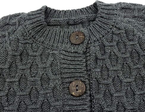 Baby Girls Cardigan Sweater Toddler Boys Knit Embroidery Wheat Jacket Outwear Button Tops in Kuwait