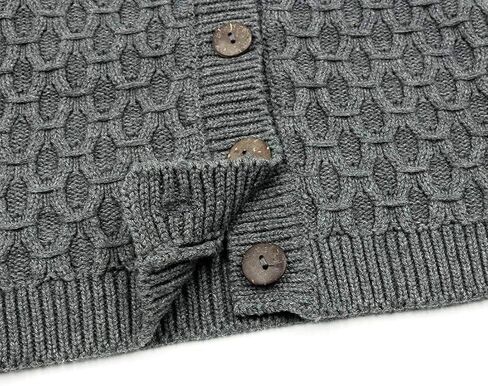 Baby Girls Cardigan Sweater Toddler Boys Knit Embroidery Wheat Jacket Outwear Button Tops in Kuwait