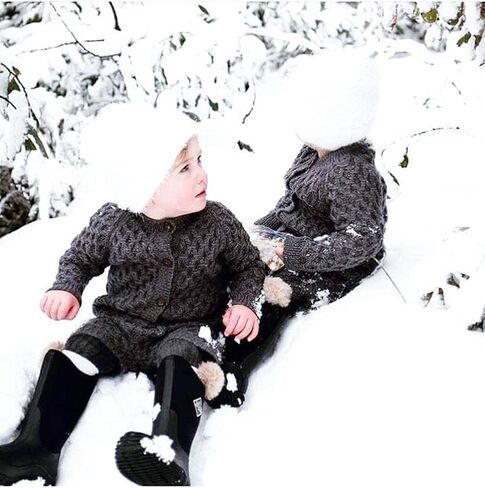 Baby Girls Cardigan Sweater Toddler Boys Knit Embroidery Wheat Jacket Outwear Button Tops in Kuwait