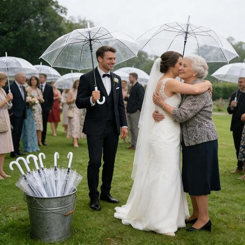 30 Pack Clear Wedding Umbrellas Bulk, Auto Open Stick Umbrellas with White European J Hook Handle Windproof Large Canopy Umbrella for Outdoor Wedding Bride Groom Photography GolfStick Umbrellas in Saudi Arabia