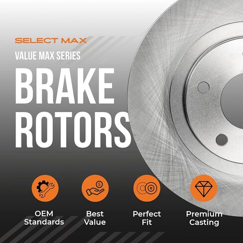 MAX Advanced Brakes - Brake Kit For 2011-2016 Hyundai Elantra, 2014-2018 Kia Forte| Carbon Ceramic Brake and Rotor Kit Front and Rear| OE Replacement Brake Rotors in Kuwait