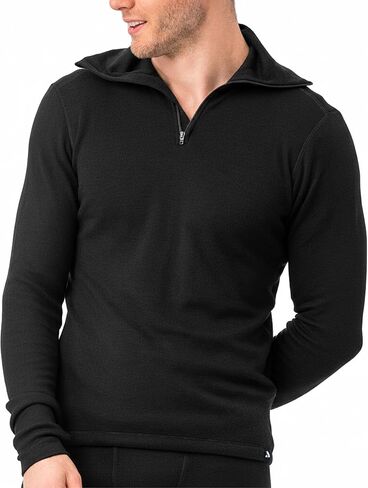 Janus Norse Merino Wool Zip Polo - Thermal, Long Sleeve, Unisex in Saudi Arabia