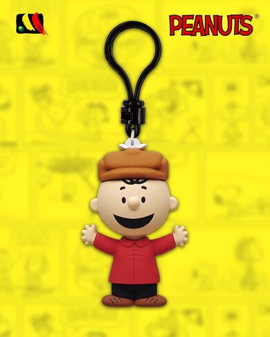 سلسلة Peanuts Series 4 - مشبك حقيبة قابل للجمع مقاس 5 بوصات - حقيبة عمياء (شكل عشوائي واحد) - سلسلة مفاتيح شخصية كرتونية/ملحق حقيبة الظهر | بضائع مرخصة رسميًا in Kuwait