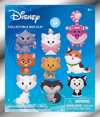 Disney Cats Series 1 – 5" Collectible Bag Clip – Blind Bag (ONE Random Figure) Character Keychain/Backpack Accessory | Official Licensed Merchandise in Saudi Arabia