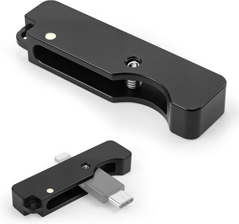 غطاء حماية لسلسلة المفاتيح من الألومنيوم متوافق مع YubiKey 5Ci - جراب معدني بالكامل من الألومنيوم، تصميم منزلق ثابت في المنتصف، وصول مزدوج الطرف، حمل سلسلة مفاتيح، أسود in Saudi Arabia