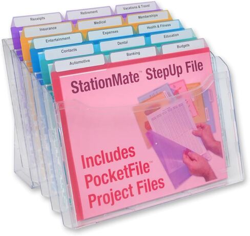 جيوب لمشروع مجلد المستندات من Ultimate Office PocketFile، قطع ثالثة، حجم الحروف، في 6 ألوان متنوعة، مجموعة من 18 قطعة in Kuwait