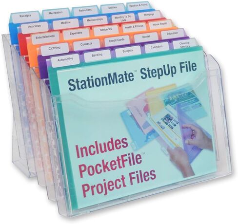جيوب لمشروع مجلد المستندات من Ultimate Office PocketFile، قطع ثالثة، حجم الحروف، في 6 ألوان متنوعة، مجموعة من 18 قطعة in Kuwait