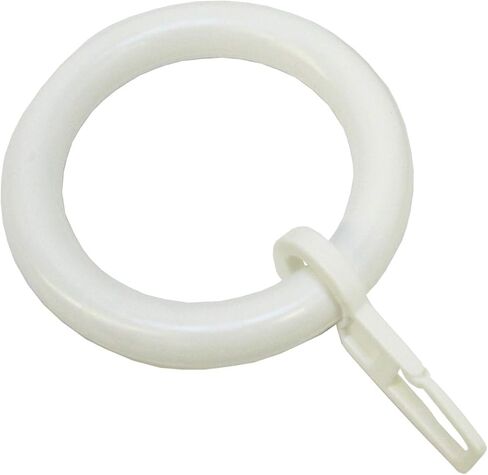 Curtain Rings with Flh, Plastic, for Diameter 28 mm, White in Saudi Arabia