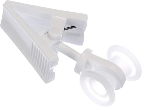 GARDINIA 12 x White Plastic Curtain Track U Track Roller Rings With Clamp in Saudi Arabia