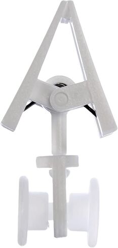 GARDINIA 12 x White Plastic Curtain Track U Track Roller Rings With Clamp in Saudi Arabia