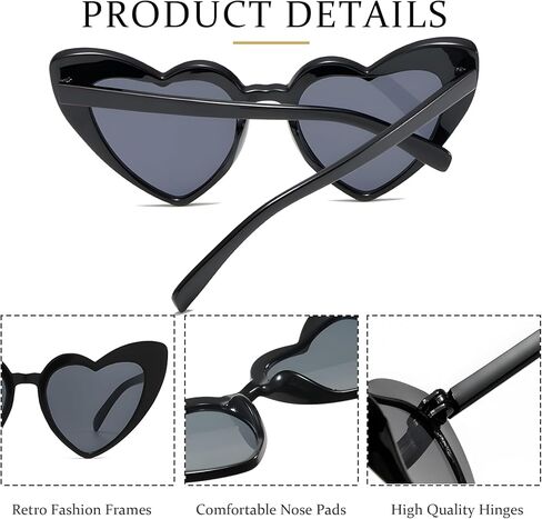 12 Pack Heart Shaped Cat Eye Sunglasses Bulk for Women Heart Sunglasses for Bachelorette Party in Kuwait