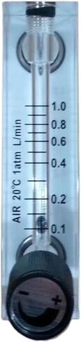 LZM-6T 0.1-1LPM panel type acrylic flowmeter(flow meter) with adjust valve bass fitting Female G1/4" Male M18*1.5 in Saudi Arabia