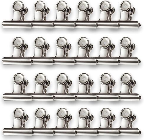 140 pcs مقاطع مفصلة معدنية من الفولاذ المقاوم للصدأ ، مقاطع البلدغ الكبيرة 3.5+3+2+1.5 بوصة ، مقاطع المفصلة الثور للحرف اليدوية ، الصور ، الرسم ، الخلفية ، أكياس الطعام في المنزل ، المكتب ، المدرسة (الفضة) in Kuwait