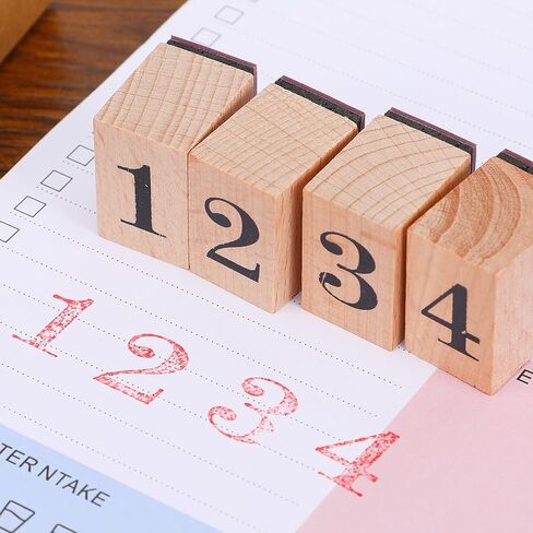 مجموعة طوابع خشبية يمكنك صنعها بنفسك، محمولة لوضع العلامات على المكتب والمدرسة in Saudi Arabia