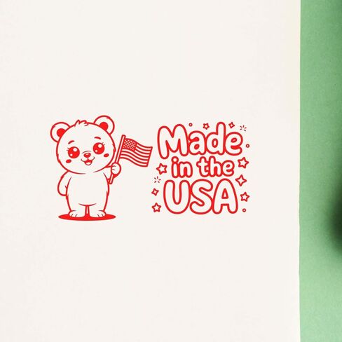 Raccoon Courier Couture Duo Rubber Imprint, Country of Origin Stamp + Place Manufacture Hand Stamp, for Small Business Shipping, Labeling Mailers, Packages, Orders Clear Marks in Saudi Arabia
