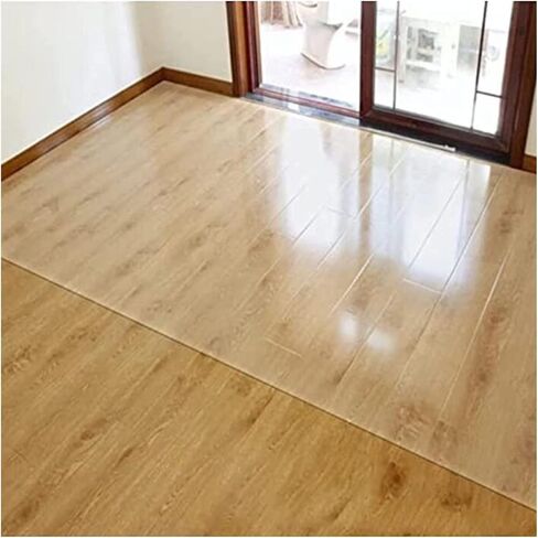 Transparent Chair Mat Transparent Floor Protector,Rectangular Vinyl Floor Protector Mat,Entrance Balcony Stairs Door Mat,Multipurpose Vinyl Roll for Wood Floor/,1mm-110x250cm/3.6x8.2ft in Saudi Arabia