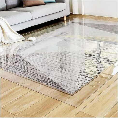 Transparent Chair Mat Transparent Floor Protector,Rectangular Vinyl Floor Protector Mat,Entrance Balcony Stairs Door Mat,Multipurpose Vinyl Roll for Wood Floor/,1mm-110x250cm/3.6x8.2ft in Saudi Arabia