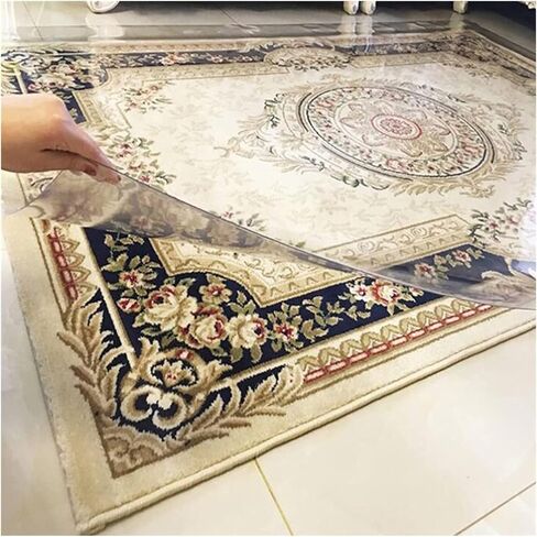 Transparent Chair Mat Transparent Floor Protector,Rectangular Vinyl Floor Protector Mat,Entrance Balcony Stairs Door Mat,Multipurpose Vinyl Roll for Wood Floor/,1mm-110x250cm/3.6x8.2ft in Saudi Arabia