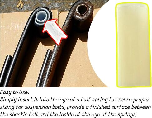 16Pcs Trailer Leaf Spring Bushing Kit 9/16" ID 11/16" OD 1-3/4" Long, Heavy Duty Nylon Shackle Bushing for Double Eye Springs & Trailer Axle Equators, Replacement for 722106 (Nylon) in Saudi Arabia