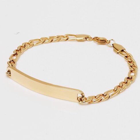 Personalized 18K Gold Plated Couple Bracelets Custom Engraving His Hers Name ID Matching Set for Women Friendship Men Lover Relationship in Saudi Arabia