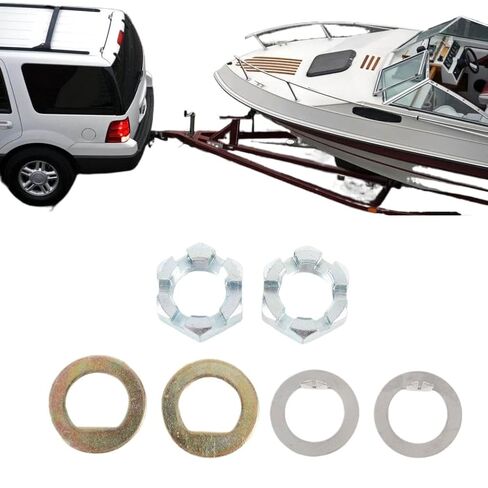 6 Pcs Trailer Axle Hub Nut and Washer Kit K7133500 Replacement for EZ Lube Axles Produced Before June 2002 Compatible with Trailers Accessories in Saudi Arabia