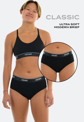 Woxer XX-Large (Black 2.0 + Pride Black + Heather Grey) Womens Boxer Briefs Underwear, Classic Brief Style Boyshorts Panties, Soft Anti-Chafing, No Roll Inseam in Saudi Arabia