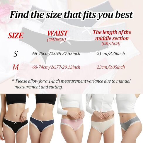 5 Pack Womens Cotton Thong Panties Cute Lace Thong For Women Sexy No Show Ladies (Multicolor,Multicolor,S) in Saudi Arabia