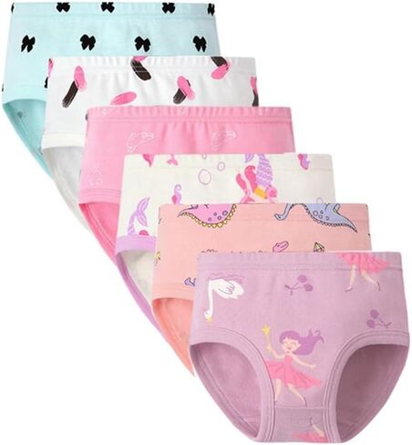Little Girls Soft Underwear Toddler Kids Breathable Comfort Panties 6 Pack in Saudi Arabia