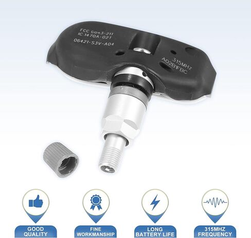 X AUTOHAUX 4 قطعة 06421-S3V-A04 نظام مراقبة ضغط الإطارات الاستشعار مستشعر تساوي ضغط الإطارات 315 ميجا هرتز ل Acura RL TL 2005 2006 2007 2008 in Kuwait