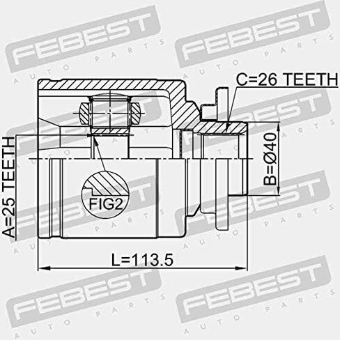 Inner Joint Left 25X40X26 Febest 0511-B25LH Oem MD24-25-60X in Saudi Arabia