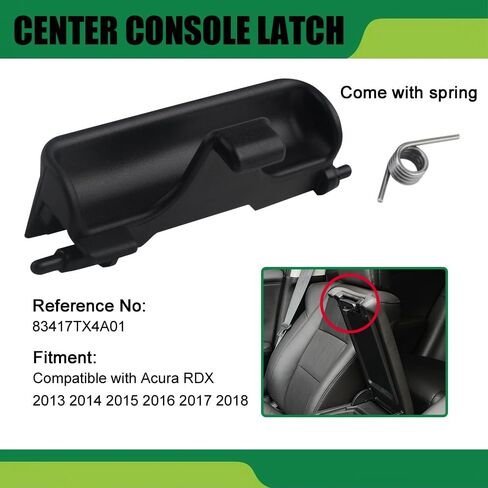 Center Console Latch, Car Center Console Armrest Lid Latch, Center Console Lid Lock with Same Spring as Original, 83417-TX4-A01 Auto Console Lock Replacement for Acura RDX 2013-2018 in Saudi Arabia