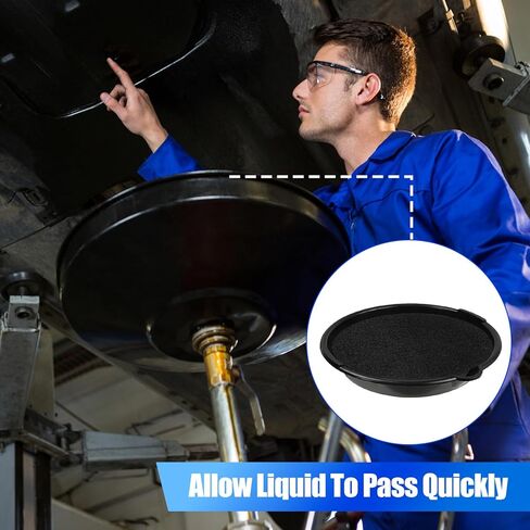 6 Pack Oil Drain Splash Pad 15 inch Round Splash Pad for Oils Drain Pan for Car Changing Oil Transmission Drains Pan Oi l Change Pans Oi l Mat for Automotive Repair and Technicians, Black in Saudi Arabia