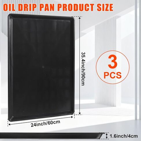 3-Pack Oil Drip Pan for Under Car(35.4 x 24 x 1.6 Inch) Flexible Oil Trays with Felt Mat, Large Leak-Proof Drip Pan for Car Oil Changes, Engine Maintenance, Pet Cleaning, and Home Appliance Repair in Kuwait