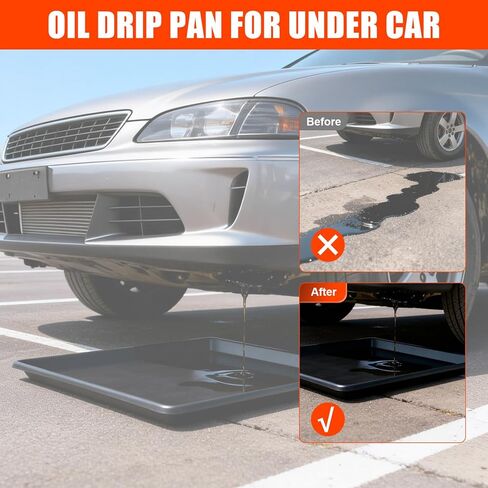3-Pack Oil Drip Pan for Under Car(35.4 x 24 x 1.6 Inch) Flexible Oil Trays with Felt Mat, Large Leak-Proof Drip Pan for Car Oil Changes, Engine Maintenance, Pet Cleaning, and Home Appliance Repair in Kuwait