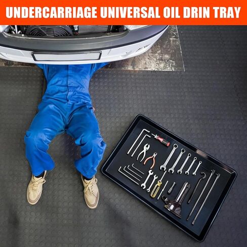 3-Pack Oil Drip Pan for Under Car(35.4 x 24 x 1.6 Inch) Flexible Oil Trays with Felt Mat, Large Leak-Proof Drip Pan for Car Oil Changes, Engine Maintenance, Pet Cleaning, and Home Appliance Repair in Kuwait