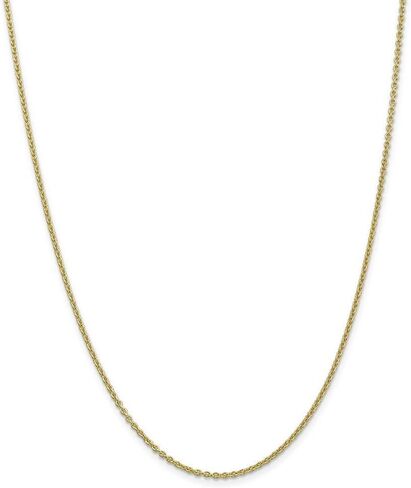 Roy Rose Jewelry 10K Yellow Gold 2mm Solid Polished Cable Chain ~ length: 20 inches in Saudi Arabia