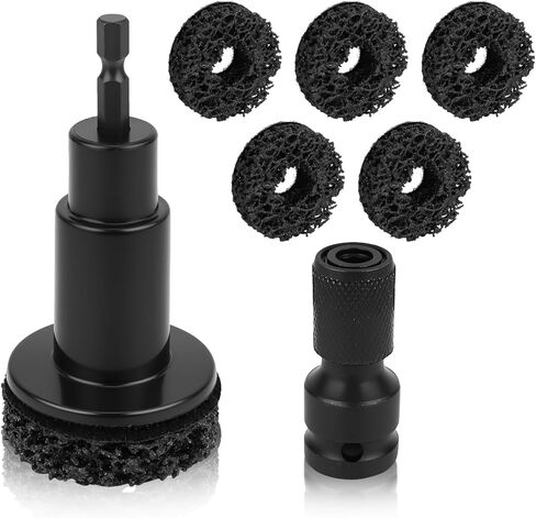 منظف ​​الفرامل ومجموعة أدوات تنظيف محور العجلة، 5 رؤوس طحن لإزالة الصدأ، تناسب المثقاب - صيانة سيارات الدفع الرباعي والشاحنات in Kuwait