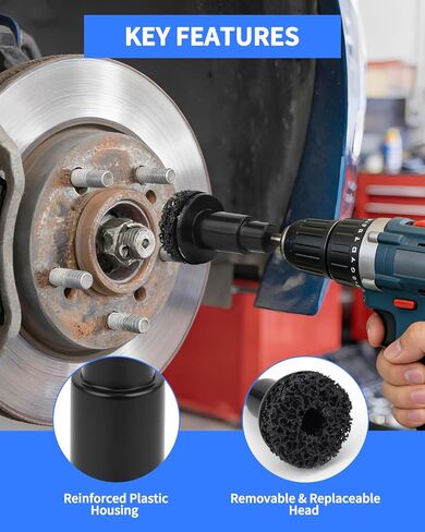 منظف ​​الفرامل ومجموعة أدوات تنظيف محور العجلة، 5 رؤوس طحن لإزالة الصدأ، تناسب المثقاب - صيانة سيارات الدفع الرباعي والشاحنات in Kuwait