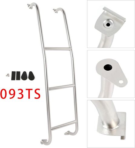 Areyourshop 093TS Stainless Steel 3-Step Van Ladder Rear Step Ladder for Ford Transit Low Roof Vans 2014 2015 2016 2017 2018 2019 2020 2021 2022 2023 2024 2025 in Saudi Arabia