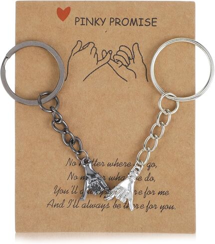 Ouligay Matching Couple Keychain Gift for Boyfriend Girlfriend Him Her Pinky Promise Best Friend Birthday Gift for Women in Saudi Arabia